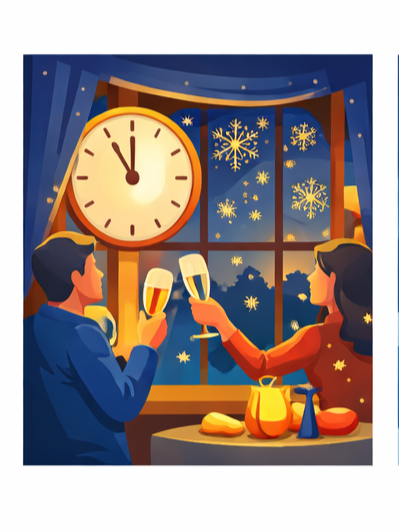 New Year celebration illustration