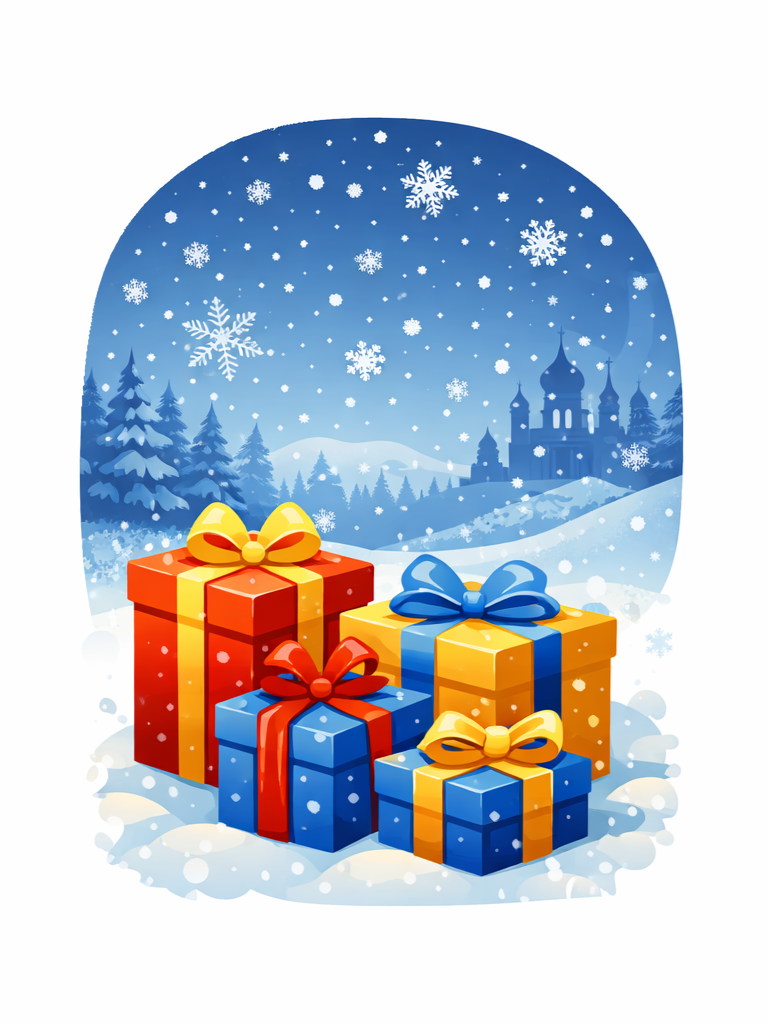 New Year tree illustration