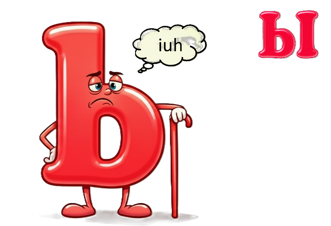 Illustration: Letter Ы. The letter has a cane and sighing iuh.