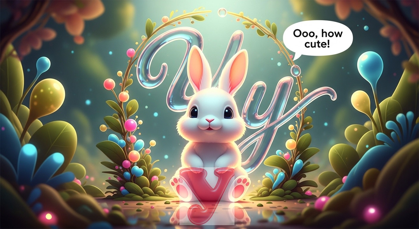 Illustration: Cute bunny saying 'oo'