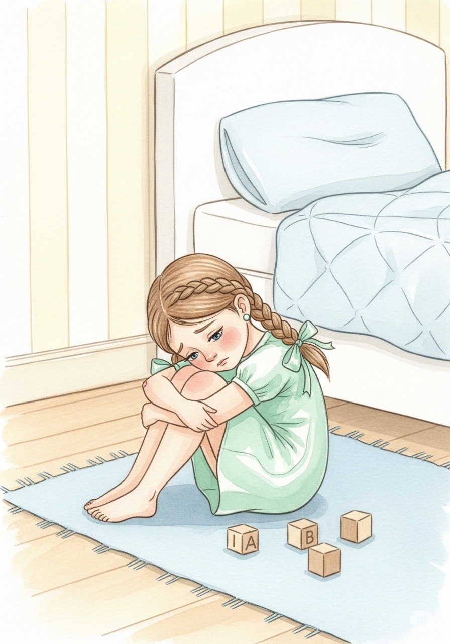 Оля грустно