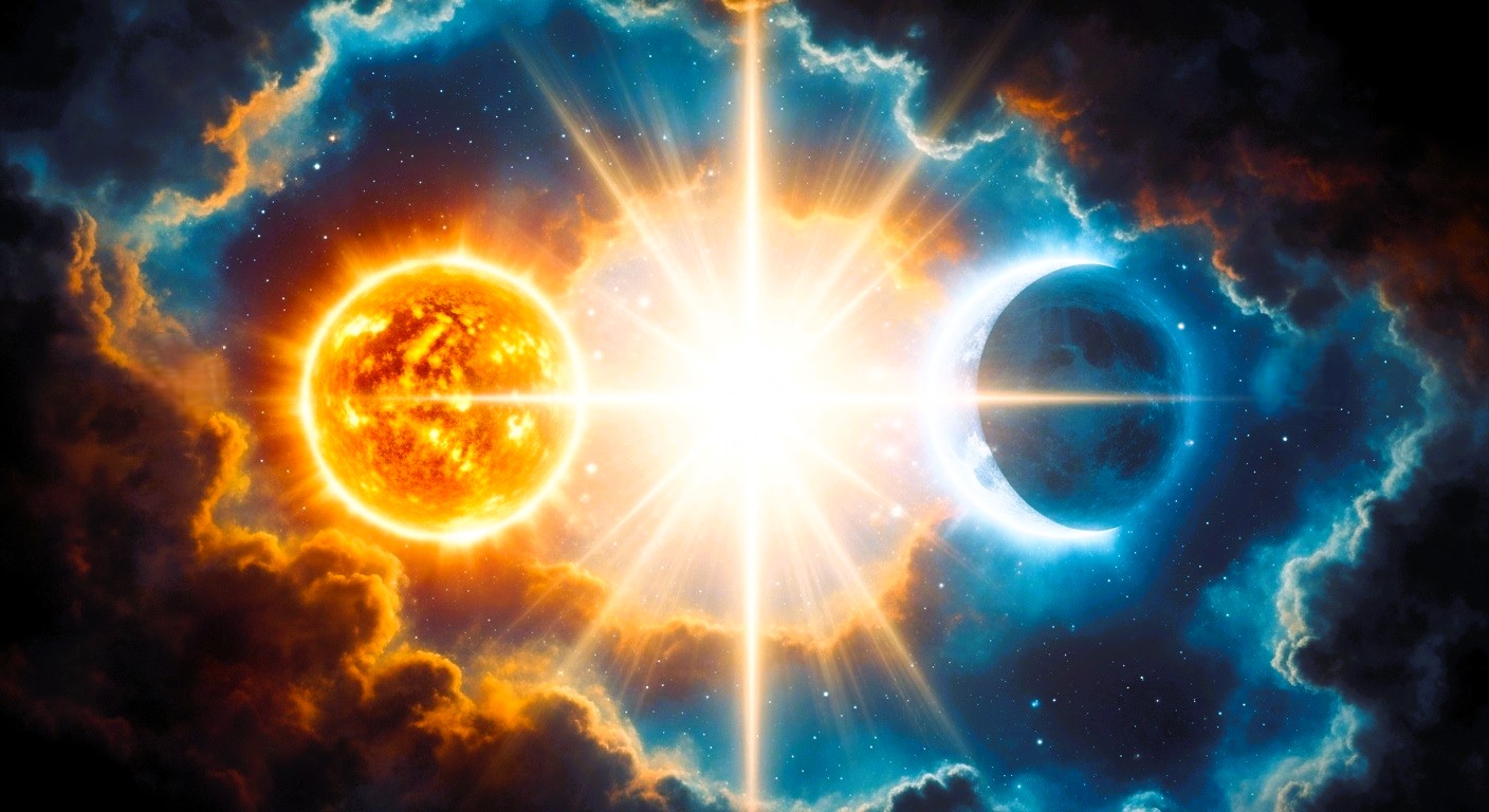 Солнце, луна и звёзды